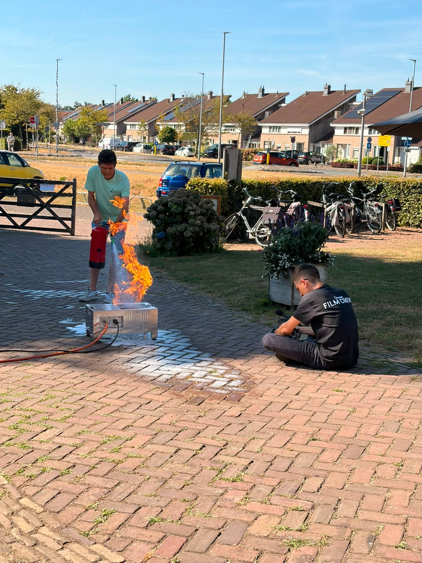 Opname van de BHV-video bij de Kerkhovense Molen